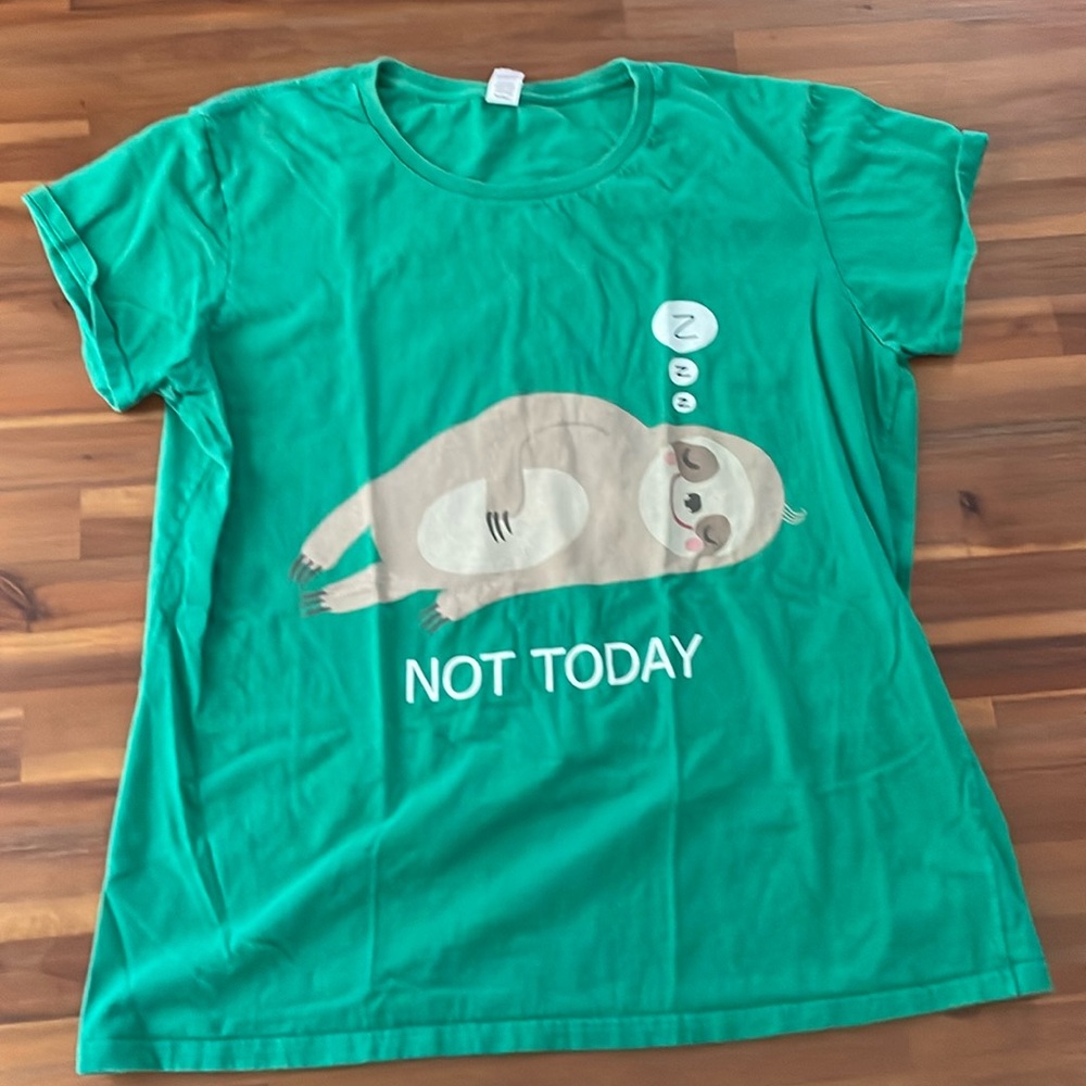 Sloth green tshirt